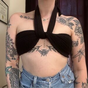 Zara Knit Multi-Way Tie Top